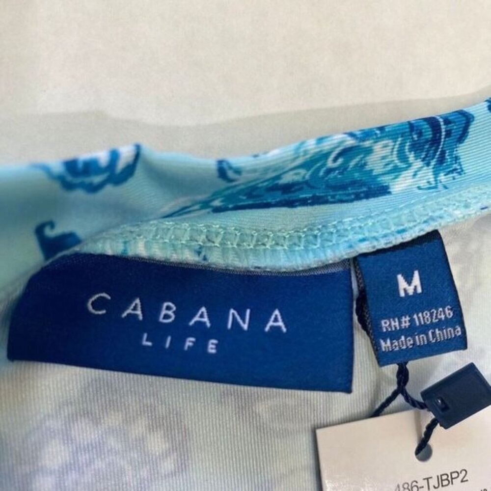 Women's Cabana Life Shift Dress Size M Short Sleeve Pockets Blue,UPF 50 New - Picture 3 of 16